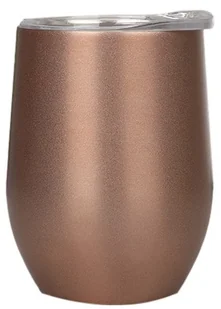 Kubek termiczny do picia yerba mate kawy herbaty z zamykaną pokrywką różowe złoto 350ml - Kubki termiczne - miniaturka - grafika 1