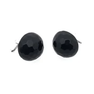 Spinki do mankietów i krawatów - Spinki do mankietów Onyks fasetowany - piłka (S891) Katar - Srebro [925] - miniaturka - grafika 1