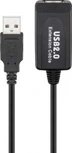 Kabel USB Goobay USB-A - USB-A 10 m Czarny JAB-2167867 - Kable USB - miniaturka - grafika 1