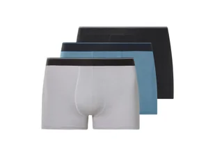 esmara Men Bokserki męskie PLUS SIZE XXL, 3 pary (Czarny/niebieski/szary, 8/XXL) - Majtki męskie - miniaturka - grafika 1