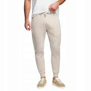 Spodnie męskie dresowe typu jogger - jasnobeżowe V1 OM-PABS-0173 S - Dresy męskie Spodnie męskie dresowe typu jogger - jasnobeżowe V1 OM-PABS-0173 S - Dresy męskie - miniaturka - grafika 1