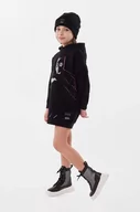 Sukienki i spódniczki dla dziewczynek - Dkny sukienka bawełniana dziecięca x DC Comics kolor czarny mini prosta - DKNY - miniaturka - grafika 1