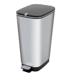 FENIKS KIS Chic Bin 50 l Srebrny (8071900 1788 01) - Kosze na śmieci - miniaturka - grafika 1