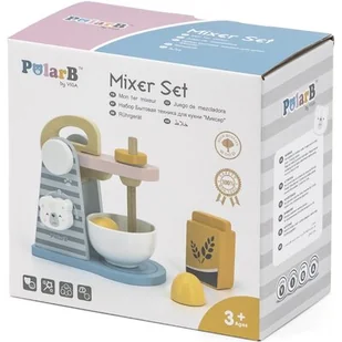VIGA Toys Drewniany mikser z akcesoriami z serii PolarB 44019 - Zabawki AGD - miniaturka - grafika 1