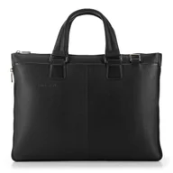 Torebki damskie - Torba na laptopa ze złotymi okuciami - miniaturka - grafika 1