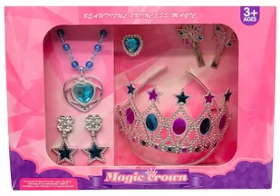 ZESTAW KSIĘŻNICZKI KORONA BIŻUTERIA królewna KRYSZTAŁY SPINKI - Zabawy w naśladowanie dorosłych - miniaturka - grafika 1