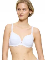 Biustonosze - Florale By Triumph Biały Gładki Usztywniany Biustonosz 80F J2A - miniaturka - grafika 1