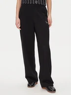 Spodnie sportowe damskie - Karl Kani Spodnie dresowe Signature Os 61030062 Czarny Relaxed Fit - miniaturka - grafika 1