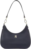 Torebki damskie - TOMMY HILFIGER Damska torba na ramię z logo TH AW0AW17226, niebieska (Space Blue), Niebieski (Space Blue) - miniaturka - grafika 1