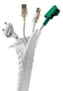 HAGOR KSS-Rolle 25 Meter Weiss - 19mm Kabelsocke selbstschliessend Rolle 25m Laenge Weite 19mm aus elastischem Polyester - Maskownice do kabli - miniaturka - grafika 1