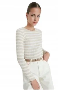 TRENDYOL BLUZA DAMSKA W PASKI Z DŁUGIM RĘKAWEM I KLASYCZNYM DEKOLTEM 36 5AA - Bluzy damskie TRENDYOL BLUZA DAMSKA W PASKI Z DŁUGIM RĘKAWEM I KLASYCZNYM DEKOLTEM 36 5AA - Bluzy damskie - miniaturka - grafika 1