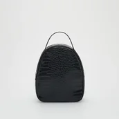 Plecaki - Reserved - Plecak z imitacji skóy - Czarny - miniaturka - grafika 1