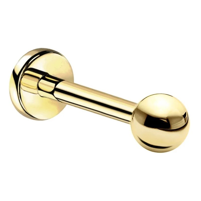 Labret ze złota 14K z kulką - złoty / 1,2/6/3