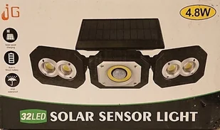 Kinkiet Ścienna lampa solarna COB-32 LED 4.8W z czujnikiem - Lampy ogrodowe - miniaturka - grafika 1