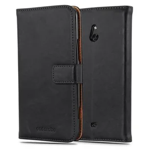 Cadorabo cador Abo  Luxury Book Style etui do Nokia Lumia 1320  Case Cover pokrowiec ochronny etui z funkcją stojaka i kieszeń na kartę, Nokia Lumia 1320, grafitowo-czarny DE-109471 - Etui i futerały do telefonów - miniaturka - grafika 1