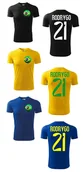 Koszulki sportowe męskie - Treningowa Koszulka BRASIL Silva RODRYGO 21 - miniaturka - grafika 1