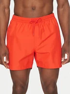 Kąpielówki męskie - Calvin Klein Swimwear Szorty kąpielowe KM0KM01109 Czerwony Regular Fit - miniaturka - grafika 1