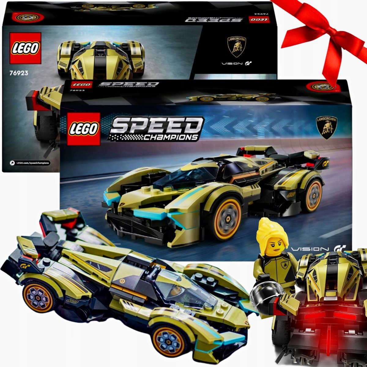 ZESTAW KLOCKÓW LEGO SPEED CHAMPIONS SAMOCHÓD LAMBO WYŚCIGÓWKA AUTO KLOCKI na prezent dla chłopca dzieci + BONUS