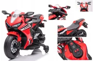 Pojazdy elektryczne dla dzieci - HONDA CBR MOTOR NA AKUMULATOR ŚWIATŁA MUZYKA MOTOREK PREZENT - miniaturka - grafika 1