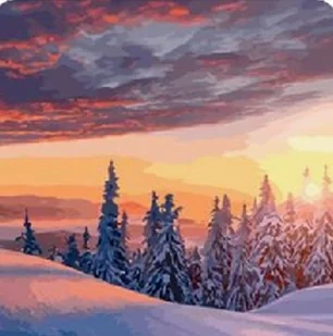 Diamentowa Mozaika Zima Widok Z Górskiego Szlaku 30x40 - Zabawki kreatywne - miniaturka - grafika 1