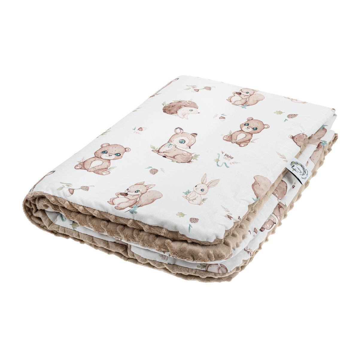 Kocyk Przedszkolaka bawełna - minky 100x150 cm Las