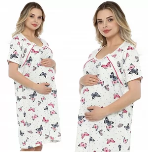 Koszula Nocna Do Karmienia Porodu Rozpinana XXL - Piżamy ciążowe - miniaturka - grafika 1