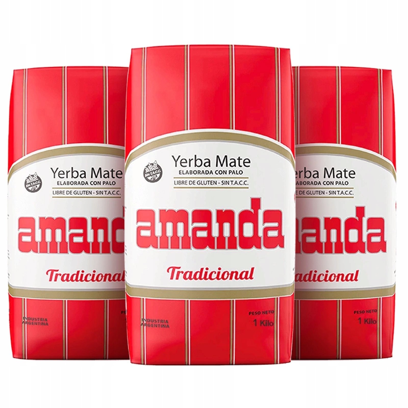 Potrójny zestaw Yerba Mate Amanda Tradicional 3x1kg 3kg