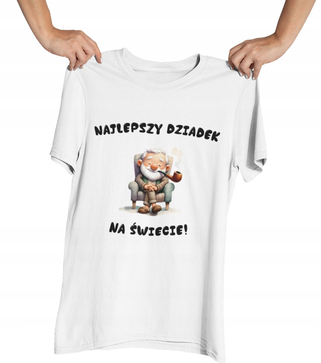 T-SHIRT KOSZULKA PREZENT DLA DZIEŃ DZIADKA WŁASNY WZÓR NAPIS PODOBIZNA XS