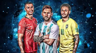 PUZZLE TRIO MESSI MBAPPE RONALDO PIŁKA A3 252 el z Nadrukiem + IMIĘ Pudełko - Puzzle - miniaturka - grafika 1