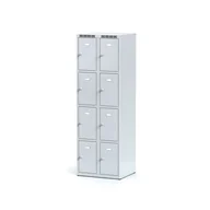Szafki BHP - Alfa 3 Szafka ubraniowa 8-drzwiowa, drzwi szare, zamek obrotowy 1261863 - miniaturka - grafika 1