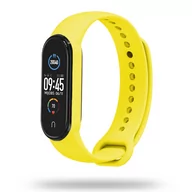 Akcesoria do smartwatchy - GUMOWA OPASKA XIAOMI MI BAND 5 / 6 / 6 NFC / 7 / 7 NFC ŻÓŁTY - miniaturka - grafika 1