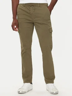 Pepe Jeans Spodnie materiałowe PM211725 Zielony Slim Fit - Spodnie męskie - miniaturka - grafika 1