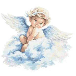 Haft krzyżykowy - Zestaw do haftu - Słodki aniołek - Pasmanteria - miniaturka - grafika 1