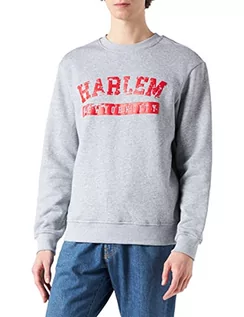 Bluzy męskie - Southpole Bluza męska Harlem Crew Sweater, męska bluza dostępna w 2 kolorach, rozmiary S - XXL, H.Grey, XL - grafika 1