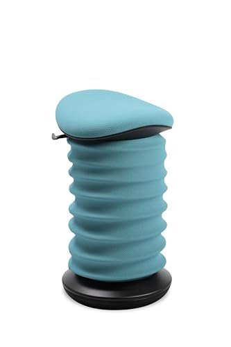 TOPSTAR Sitness 4D AGR, dynamiczny taboret do siedzenia, czarno-turkusowy, ergonomiczny taboret biurowy, z regulacją wysokości, wzmacnia plecy, odciąża krążki międzykręgowe