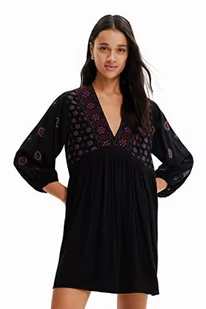 Desigual Sukienka damska, czarny, XL - Sukienki - miniaturka - grafika 1