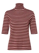 Swetry damskie - Max Mara Leisure Sweter damski Kobiety wełna ze strzyży różowy|czerwony|wielokolorowy w paski, S - miniaturka - grafika 1