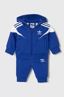 Komplety dla niemowląt - adidas Originals dres niemowlęcy kolor niebieski - miniaturka - grafika 1