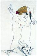 Plakaty - Two Women Embracing, Egon Schiele - plakat Wymiar do wyboru: 40x60 cm - miniaturka - grafika 1