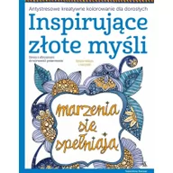 Poradniki hobbystyczne - Amber Inspirujące złote myśli Antystresowe kreatywne kolorowanie dla dorosłych - Harper Valentina - miniaturka - grafika 1