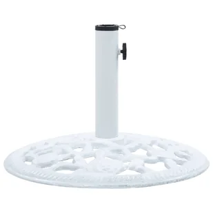 vidaXL Podstawa pod parasol, biała, 12 kg, 48 cm, żeliwo - Parasole ogrodowe - miniaturka - grafika 7
