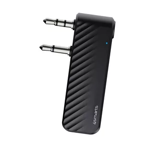 Adapter audio Bluetooth 5.1, nadajnik z podwójnym gniazdem 3,5 mm, 4smarts — czarny - Transmitery FM - miniaturka - grafika 1