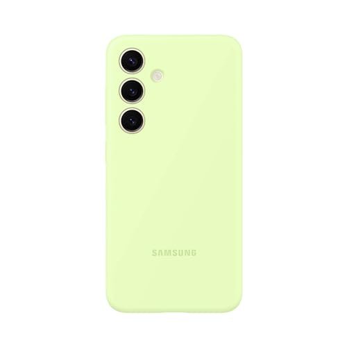 SAMSUNG Silikonowe etui na telefon Galaxy S24, pokrowiec ochronny z różnorodnością kolorów, gładki uchwyt, miękki i elegancki design, dopasowany krój, wersja amerykańska, EF-PS921TGEGUS, jasnozielone