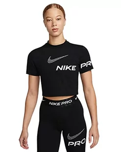 Nike NP DF Grx SS Crop Top Czarny/Biały M - Koszulki i topy damskie - miniaturka - grafika 1