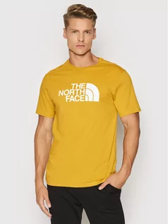 Koszulki męskie - The North Face T-Shirt Easy Teee NF0A2TX3H9D Żółty Regular Fit T-Shirt Easy Teee NF0A2TX3H9D Żółty Regular Fit - grafika 1