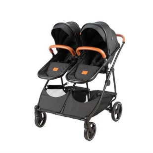 Universalus vežimėlis dvynukams BabyTrold Sibbi, Duo black - Wózki dziecięce - miniaturka - grafika 1