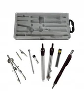 Przybory szkolne - Zestaw Szkolny Kreślarski Geometryczny 10 Elementów Cyrkle Ołówek Automat - miniaturka - grafika 1