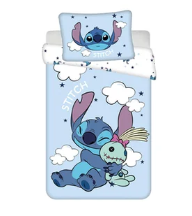 Pościel 100x135 Lilo & Stitch niebieska poszewka 40x60 - Pościel dla dzieci - miniaturka - grafika 1