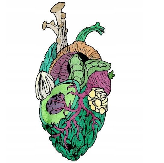 Naklejka Uv Wypukła Ozdobna DTF UV Aplikacja Serce Roślinne Vegan