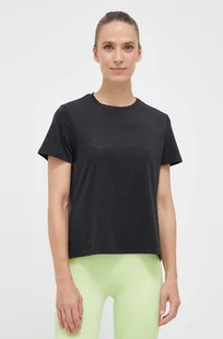 Reebok t-shirt treningowy Athletic kolor czarny - Koszulki sportowe damskie - miniaturka - grafika 1